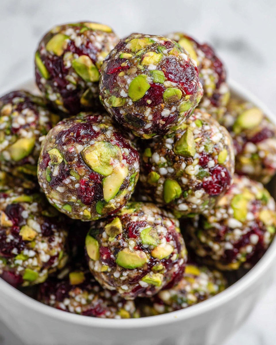 Cranberry Pistachio Energy Bites Recipe - Recipe Image