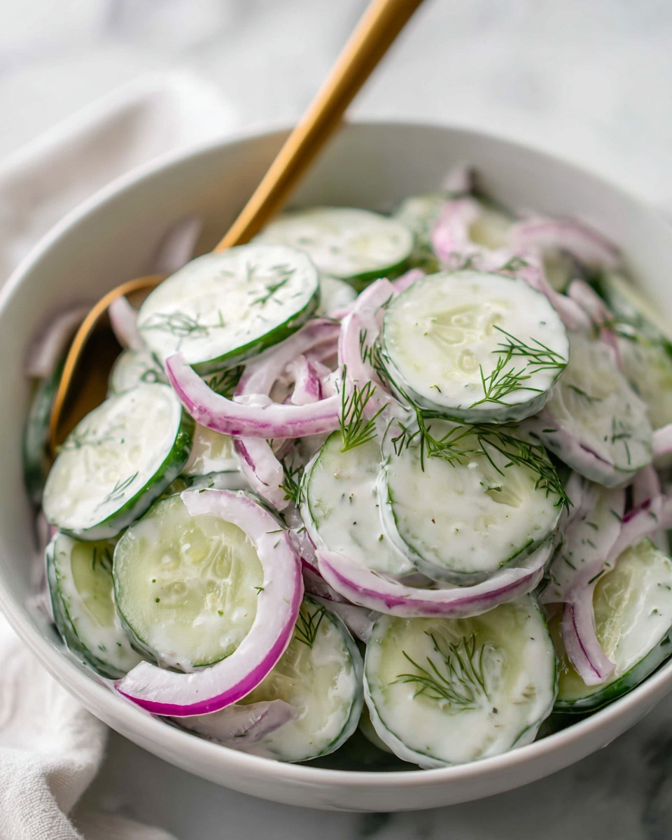 Creamy Cucumber Salad Recipe - Recipe Image