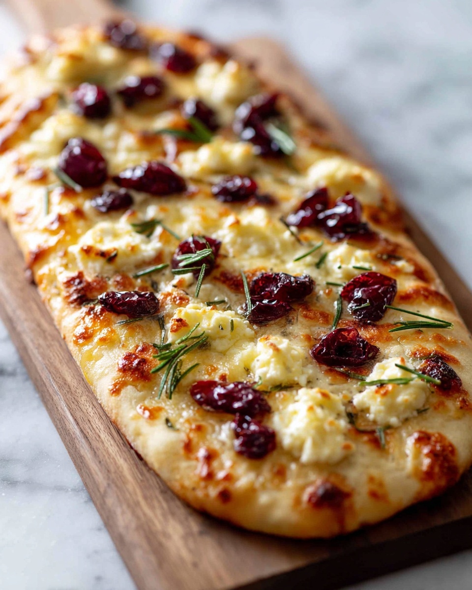 Roasted Cranberry and Goat Cheese Flatbread Recipe - Recipe Image