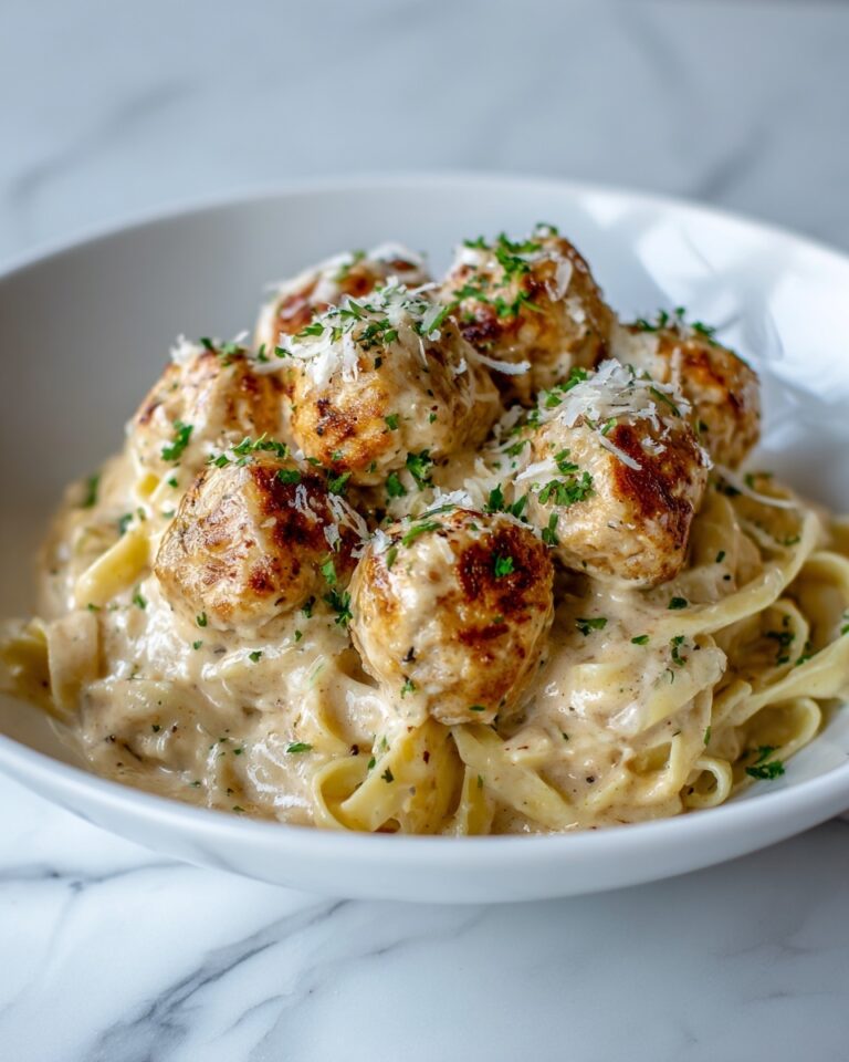 Garlic Butter Chicken Bites with Creamy Parmesan Pasta Recipe