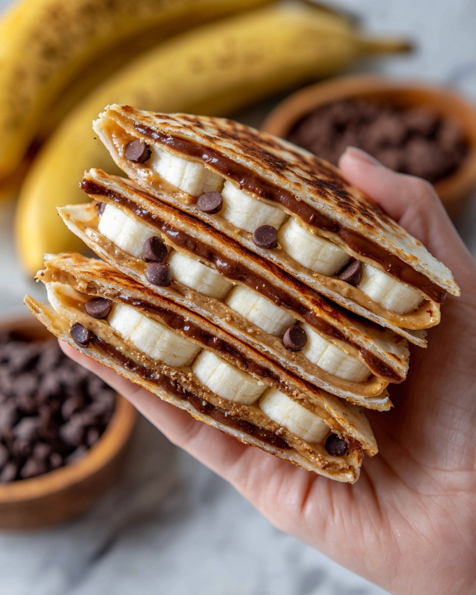 Peanut Butter Banana Quesadillas Recipe - Recipe Image