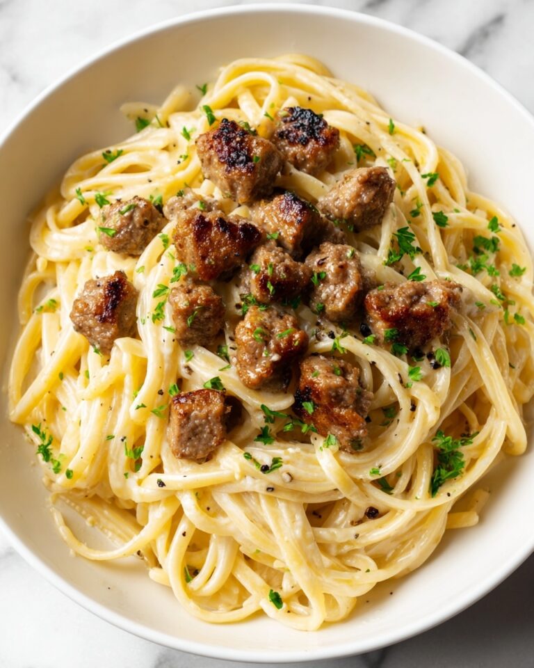 Garlic Butter Chicken Bites with Creamy Parmesan Pasta Recipe