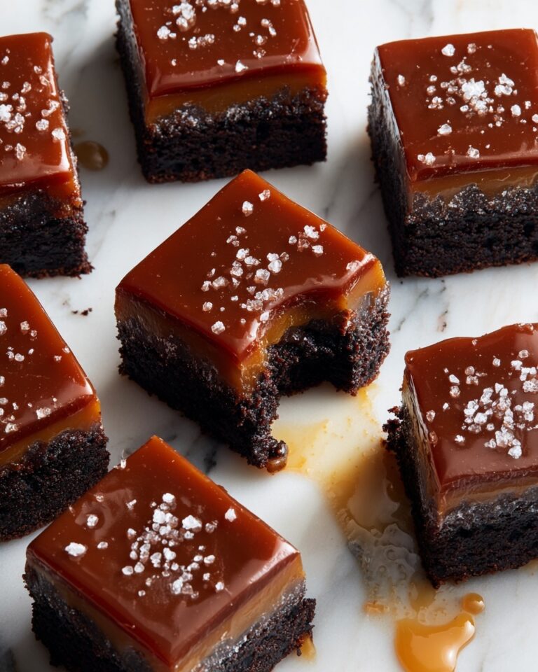 Decadent Pretzel Bottom Caramel Brownies Recipe
