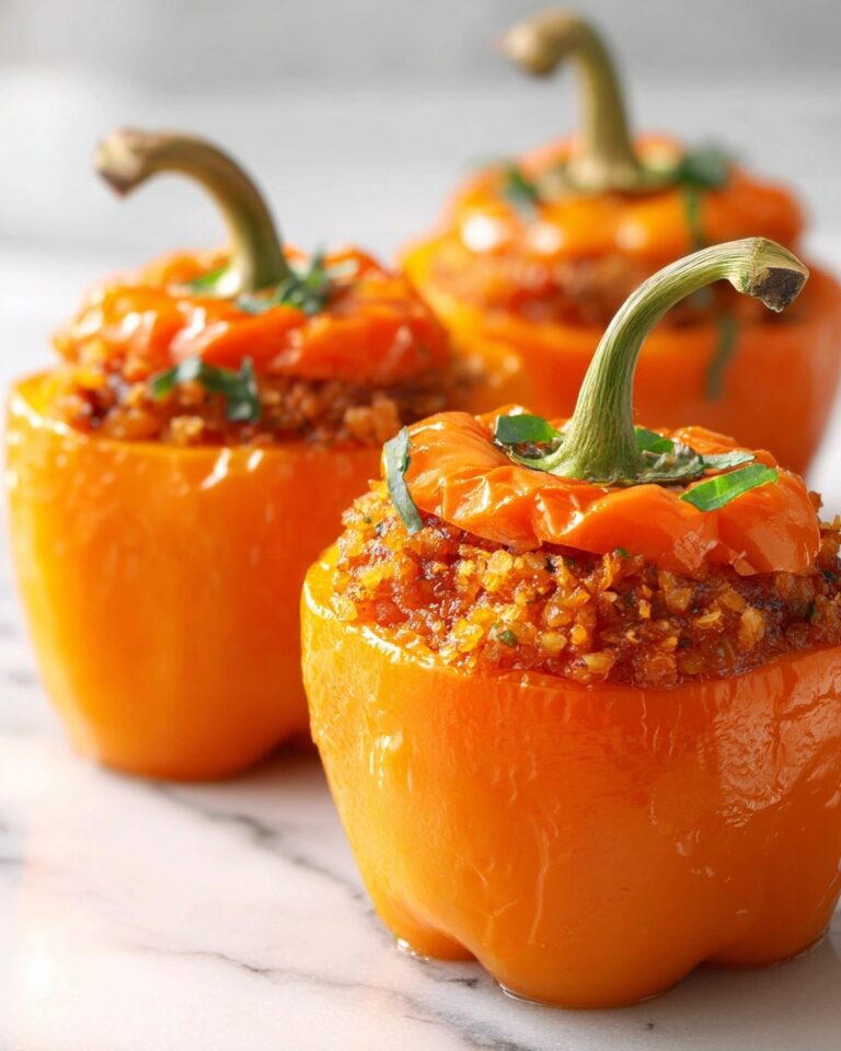 Jack-O’-Lantern Stuffed Peppers Recipe