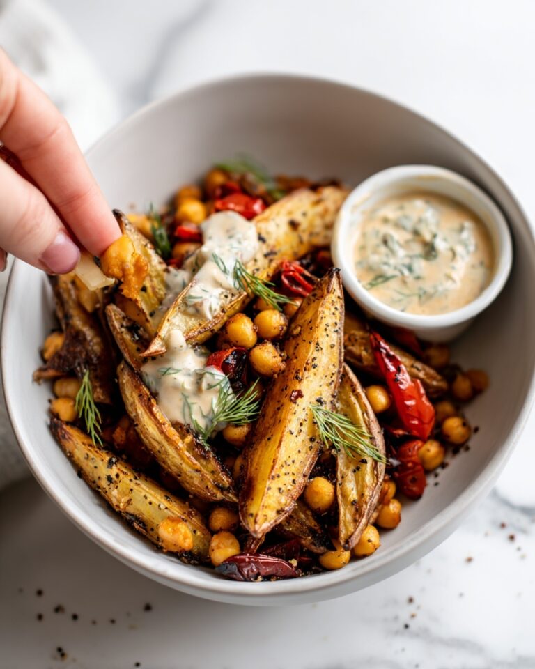 Mediterranean Bowl with Roasted Vegetables and Creamy Tzatziki Recipe