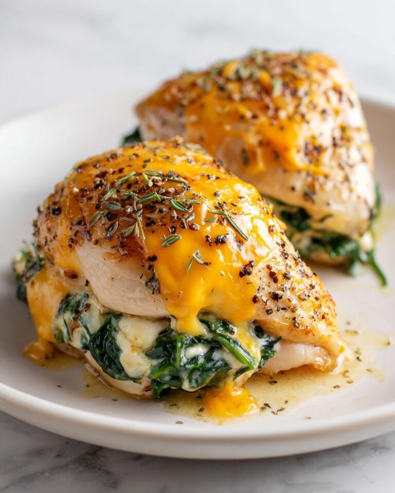 Cheesy Spinach Stuffed Chicken Breasts Recipe