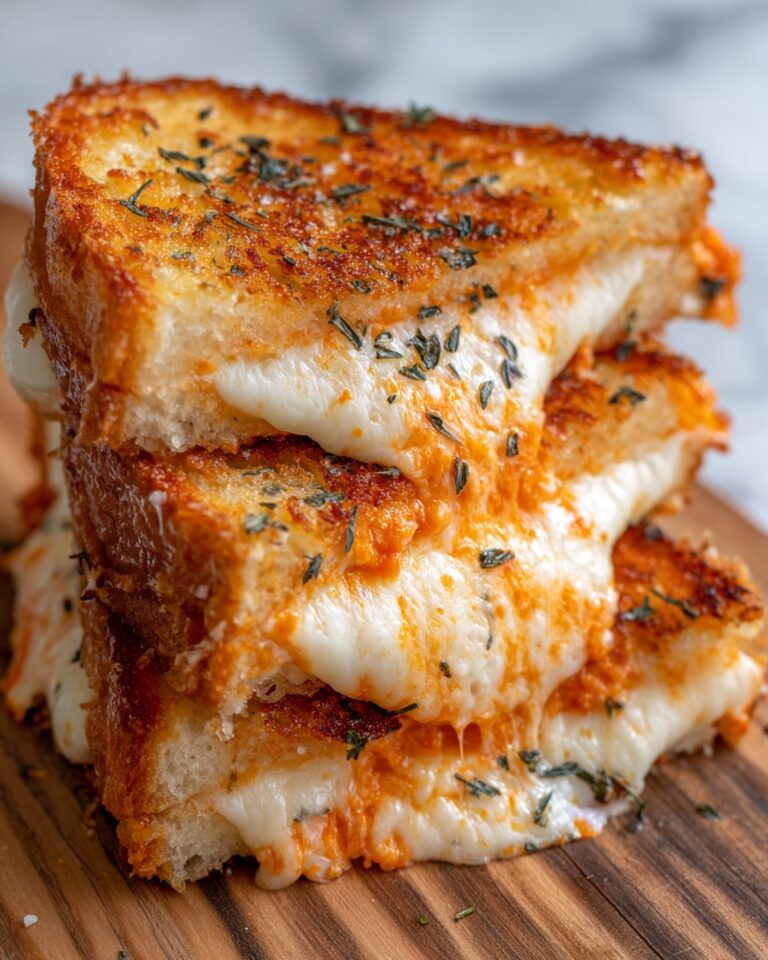 Garlic Parmesan Pizza Grilled Cheese Recipe