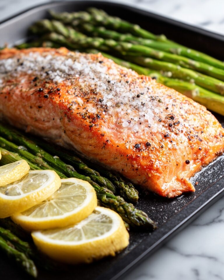 Lemon Pepper Salmon with Garlic Parmesan Asparagus Recipe