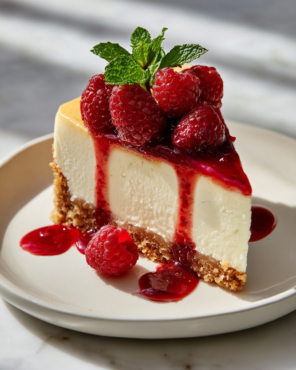 Easy Raspberry Cheesecake Recipe - Recipe Image