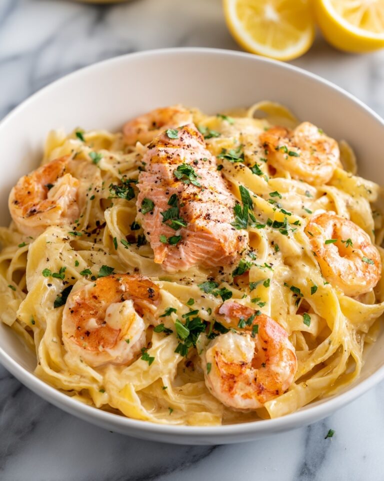 Salmon and Shrimp Alfredo Recipe