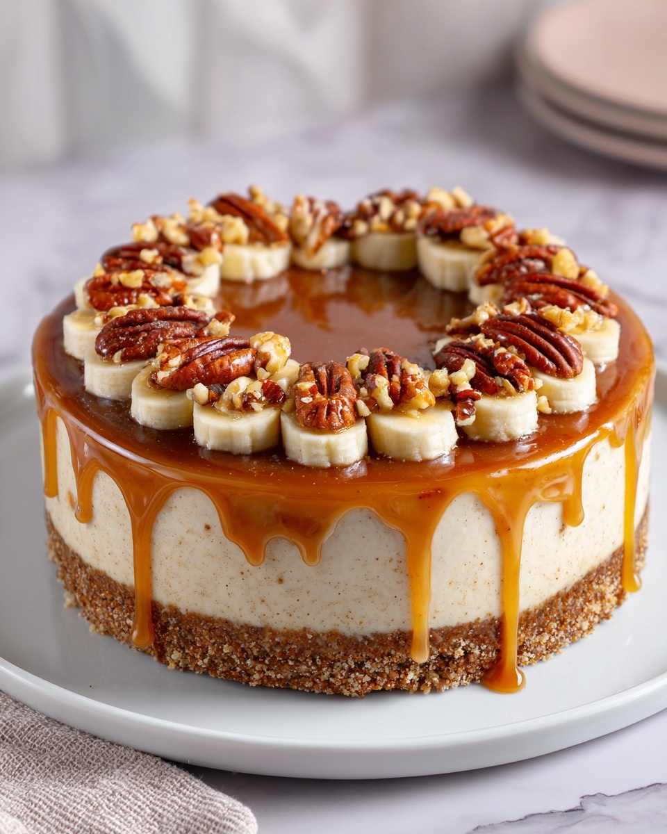 Banana Caramel Nut Cheesecake Recipe - Recipe Image