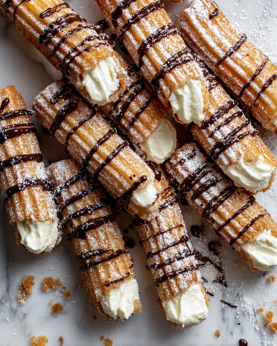 Cookie Dough Cheesecake-Stuffed Churros Recipe - Recipe Image