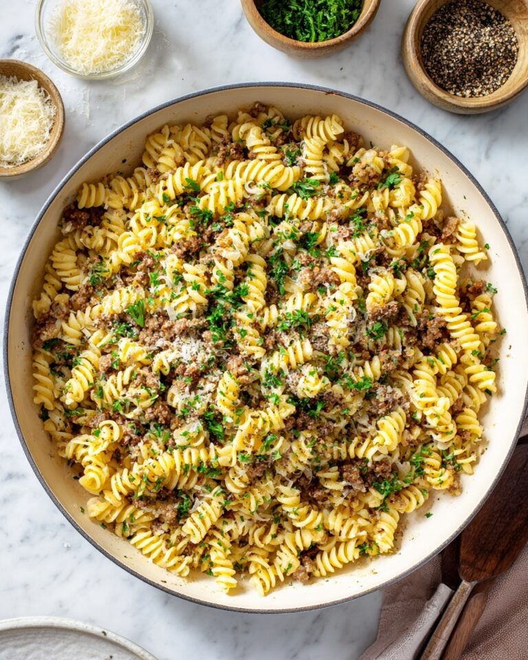 One Pot Beef and Garlic Butter Pasta Recipe