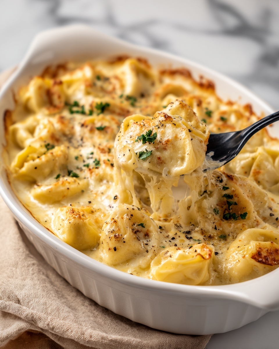 Alfredo Tortellini Bake Recipe - Recipe Image