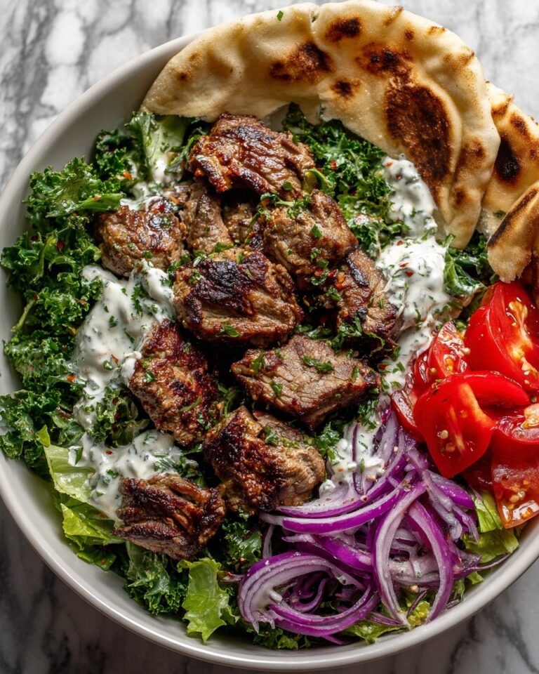 Middle Eastern Kofta Kebabs with Salad and Flatbread Recipe