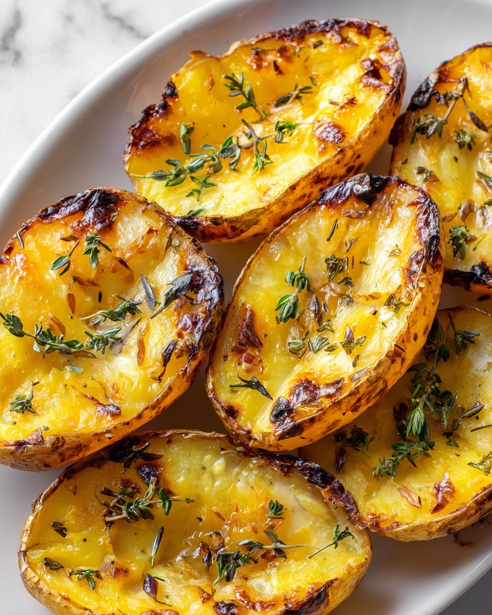 Baked Garlic Butter Potatoes Recipe - Recipe Image