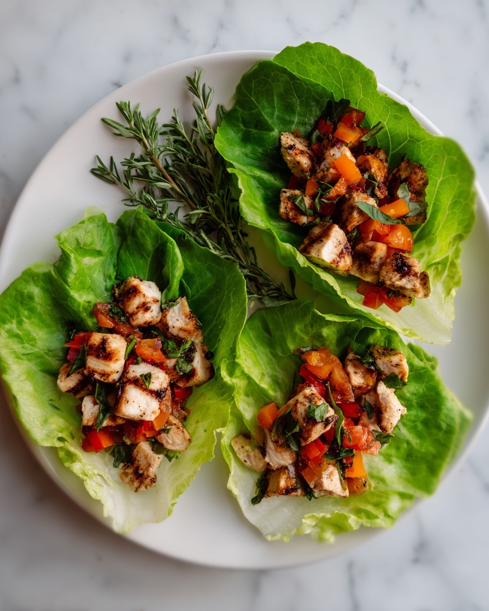 Citrus Herb Turkey Lettuce Wraps: A Fresh and Flavorful Dish Recipe - Recipe Image