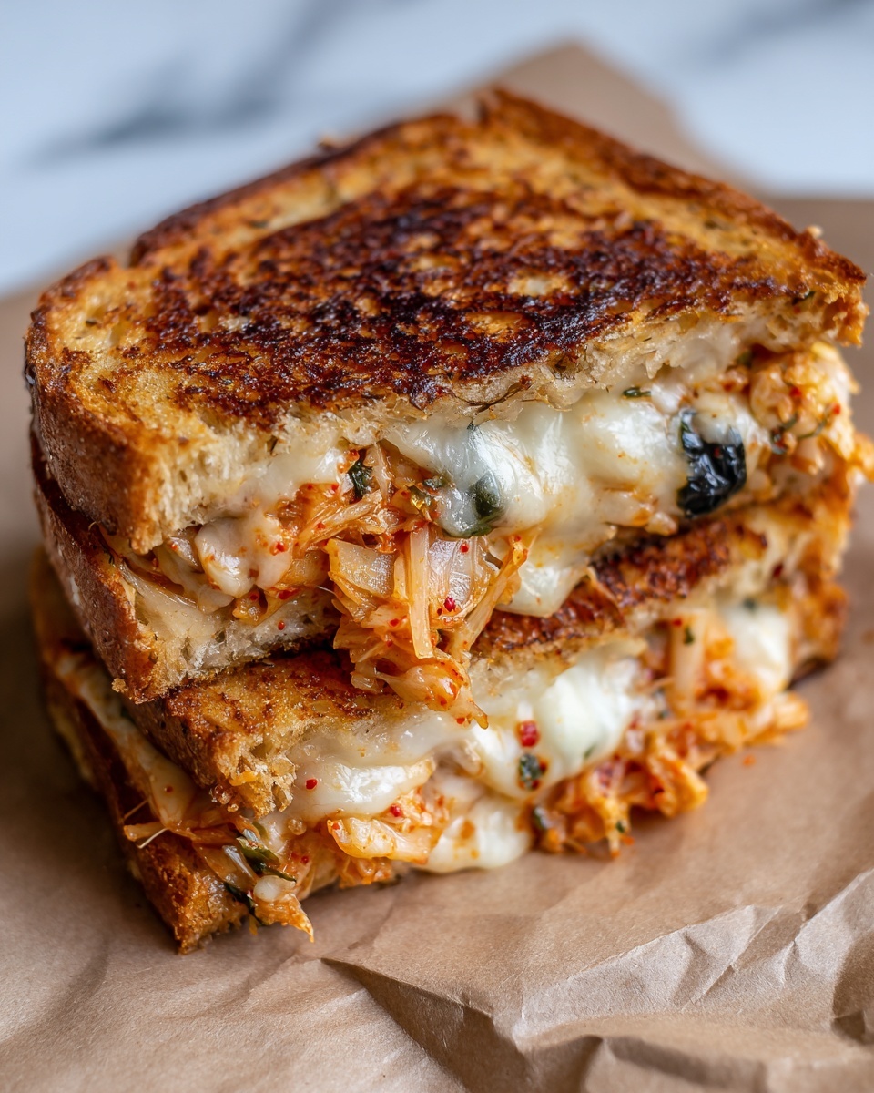 Kimchi Grilled Cheese Recipe - Recipe Image