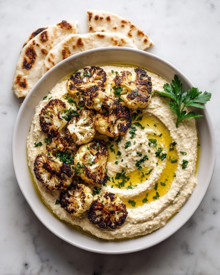 Crispy Roasted Cauliflower Hummus Recipe