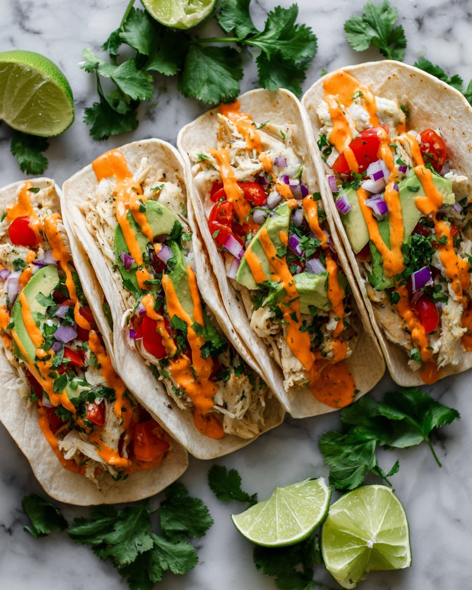 Slow Cooker Queso Chicken Tacos Recipe - Recipe Image