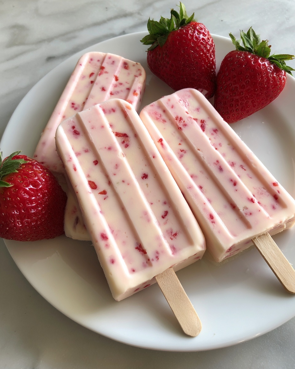 Strawberry Kefir Pops Recipe - Recipe Image
