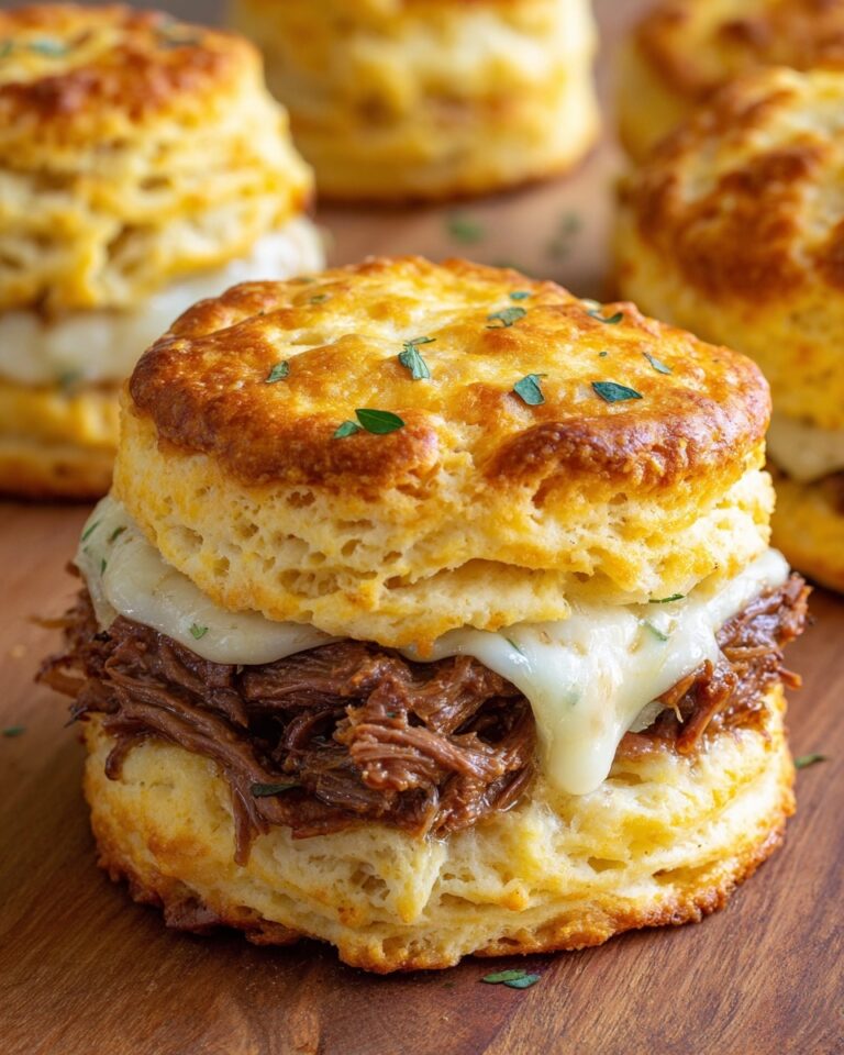 French Dip Biscuits with Roast Beef and Au Jus Recipe