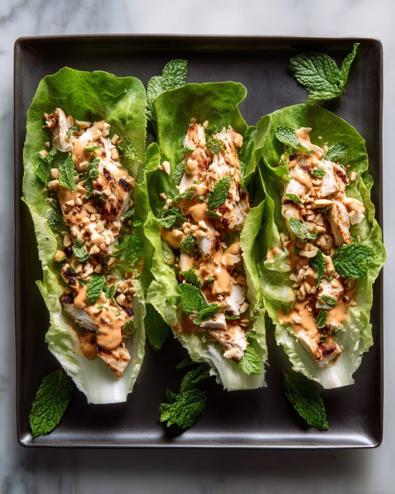 Peanut Chicken Lettuce Wraps Recipe