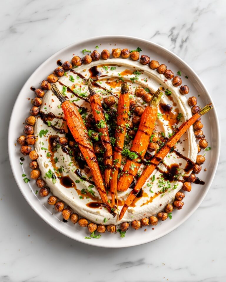 Spicy Maple Roast Carrots with Crispy Chickpeas and Yogurt Sauce Recipe