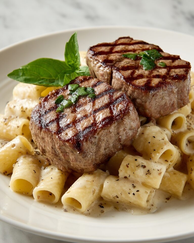 Garlic Butter Steak with Rigatoni Recipe