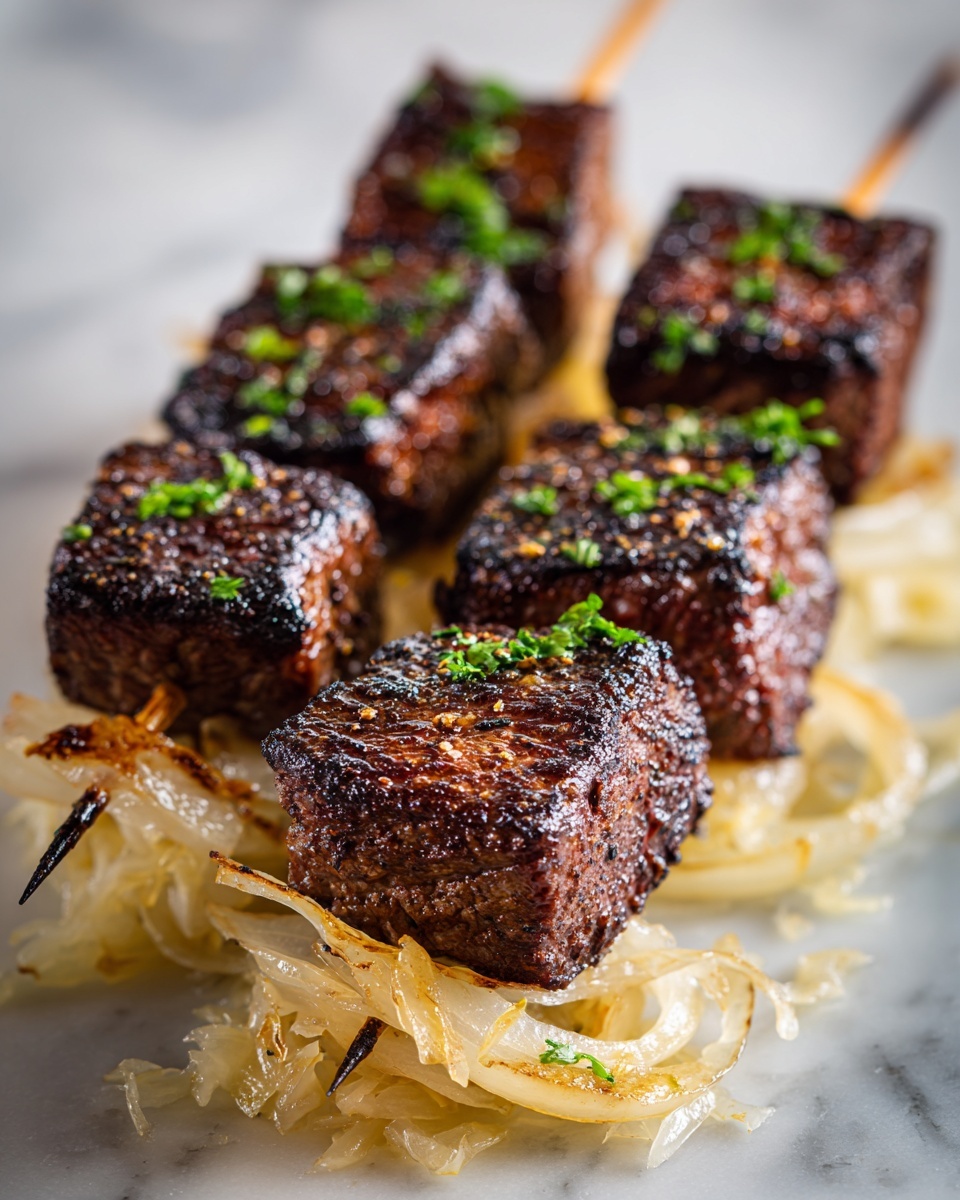 Reuben Steak Skewers with Sauerkraut Recipe - Recipe Image