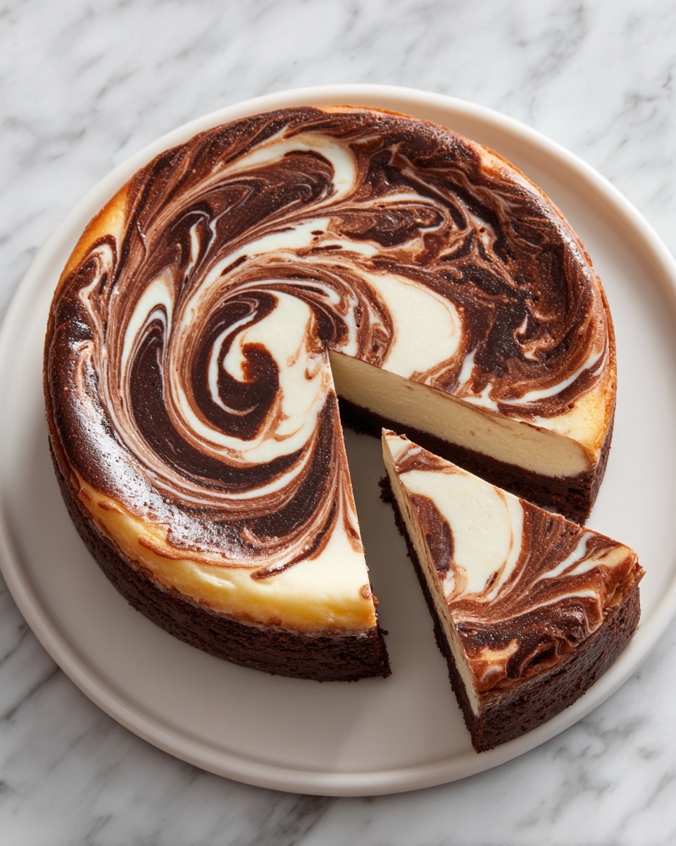 Chocolate Marble Cheesecake Recipe - Recipe Image
