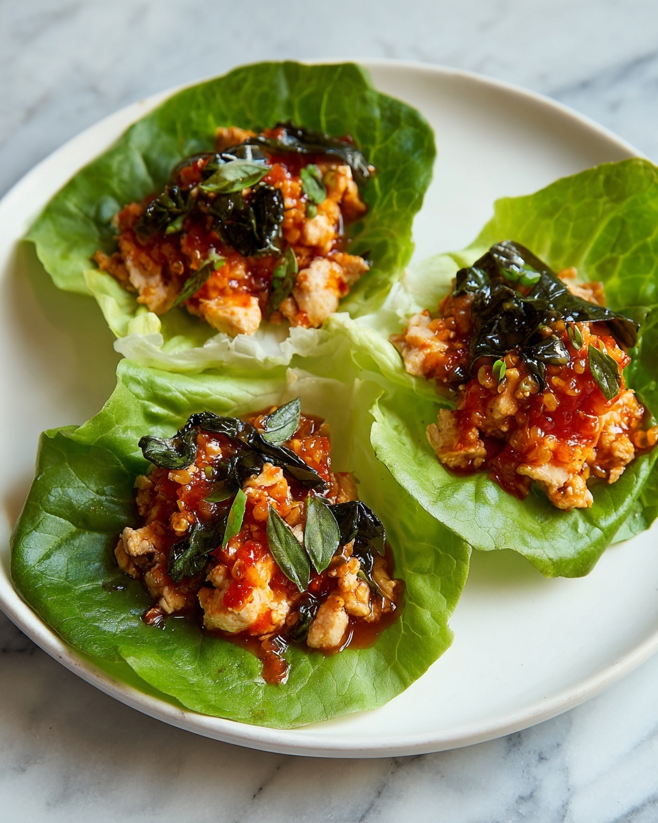 Spicy Thai Chicken Lettuce Wraps Recipe - Recipe Image