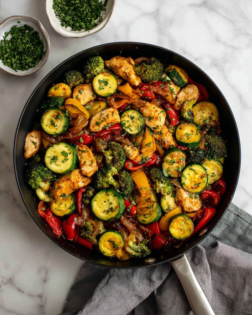 One-Pot Chicken and Vegetables Skillet Recipe - Recipe Image
