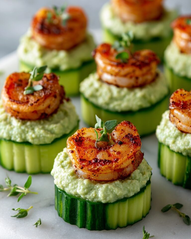 Blackened Shrimp Avocado Cucumber Bites Recipe