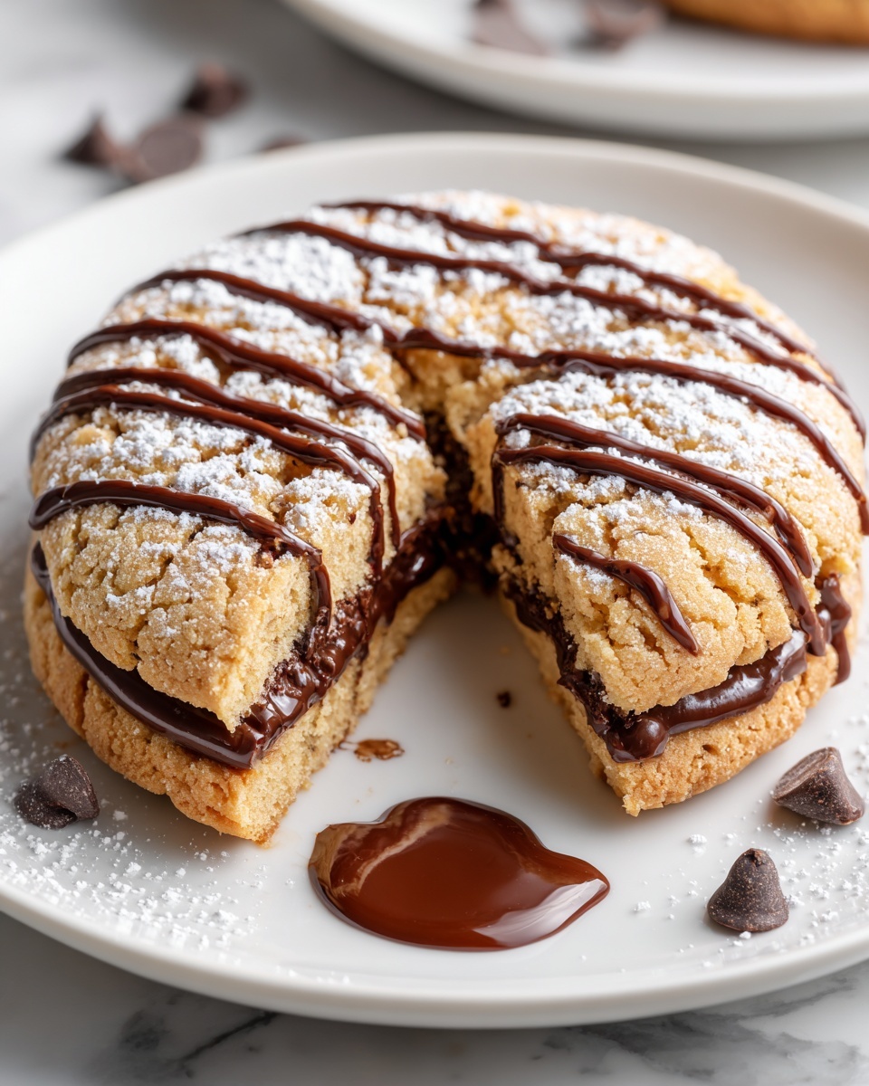 Nutella-Stuffed Deep Dish Churro Skillet Cookie Recipe - Recipe Image