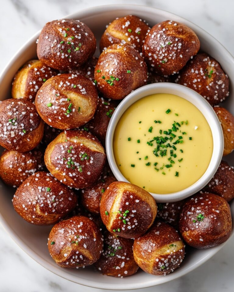 Soft Pretzel Bites with Vegan Cheese Sauce Recipe