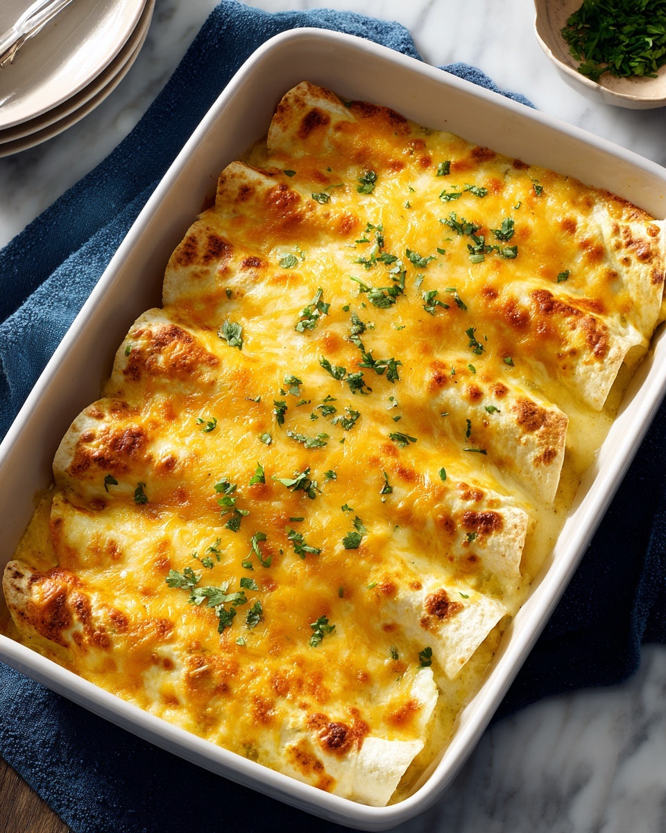 Creamy White Chicken Enchiladas Recipe - Recipe Image