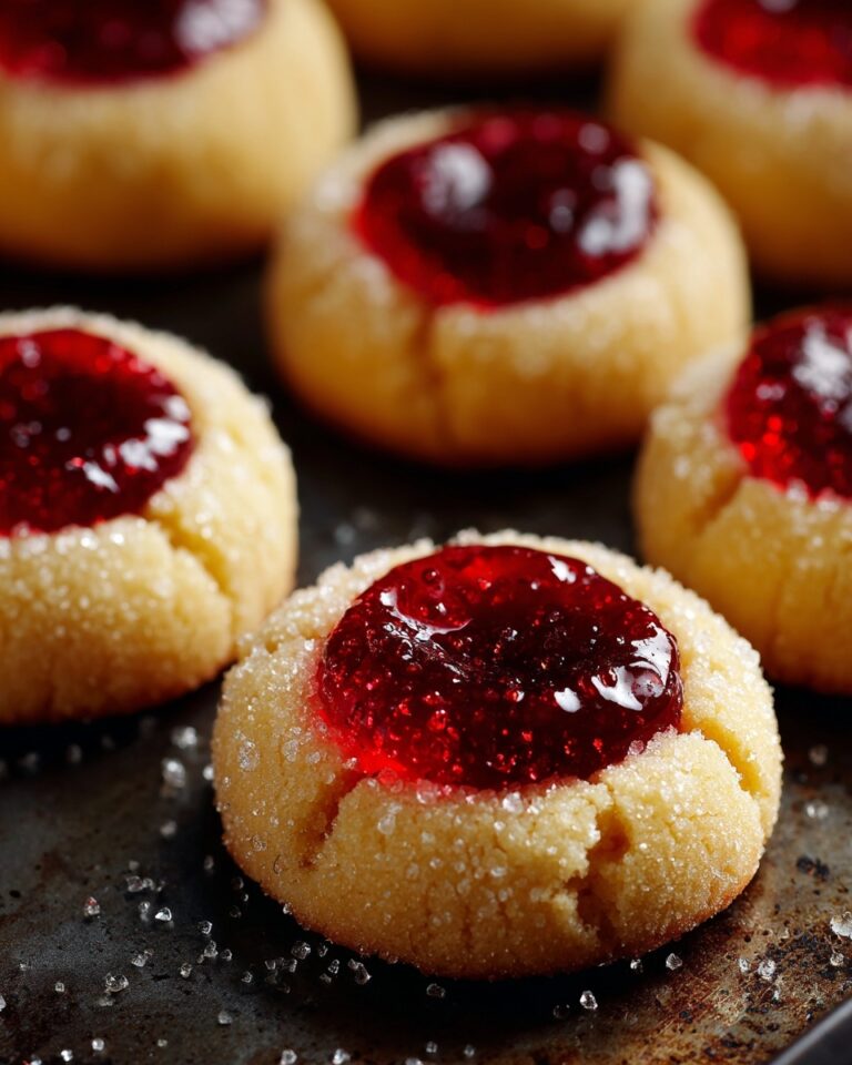 Raspberry Almond Shortbread Thumbprint Cookies Recipe