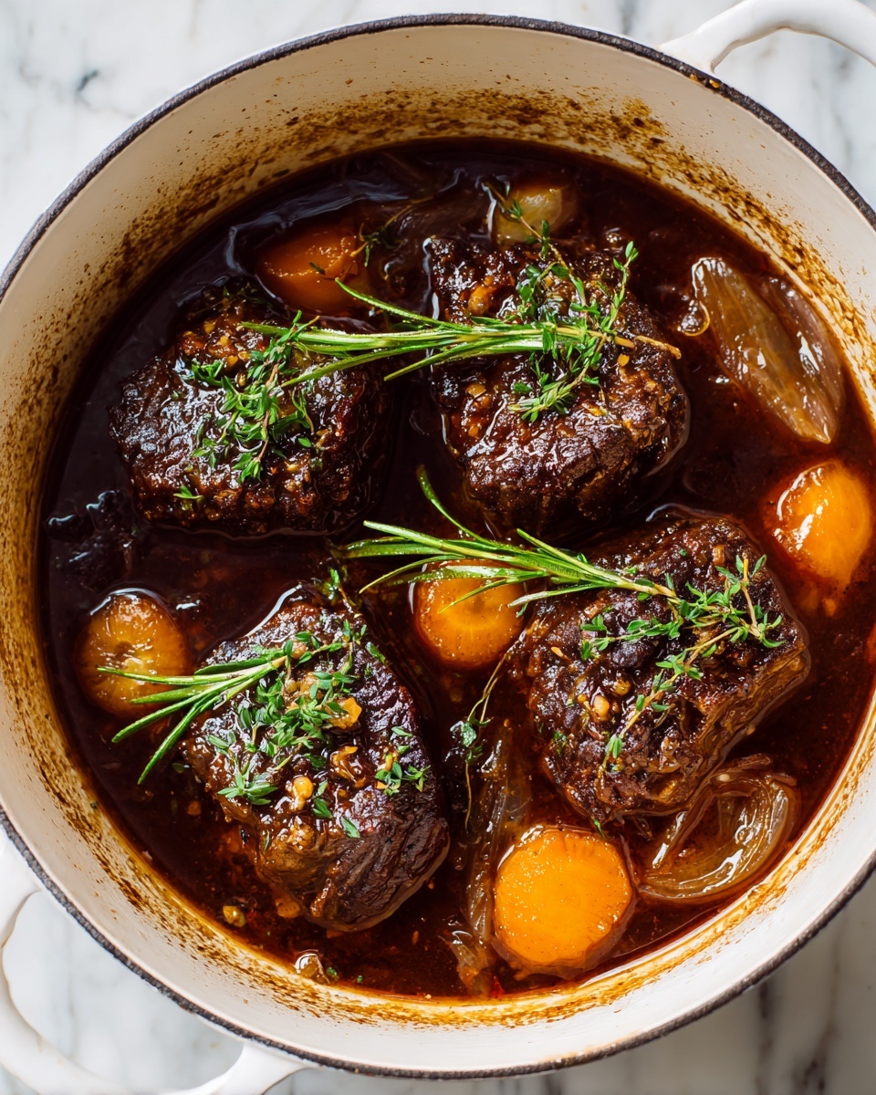 Braised Beef Shank with Red Wine and Vegetables Recipe - Recipe Image
