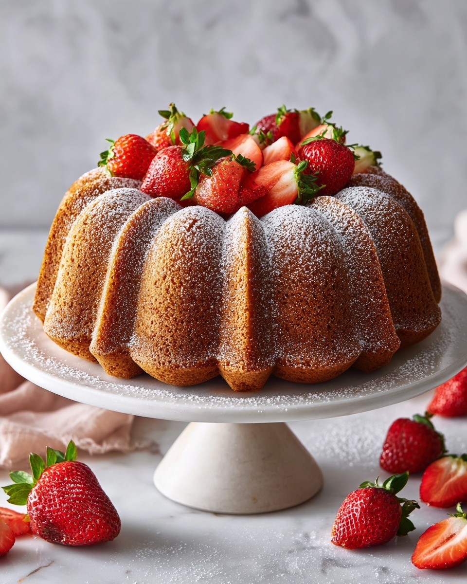 Strawberry Cheesecake Bundt Cake Recipe - Recipe Image