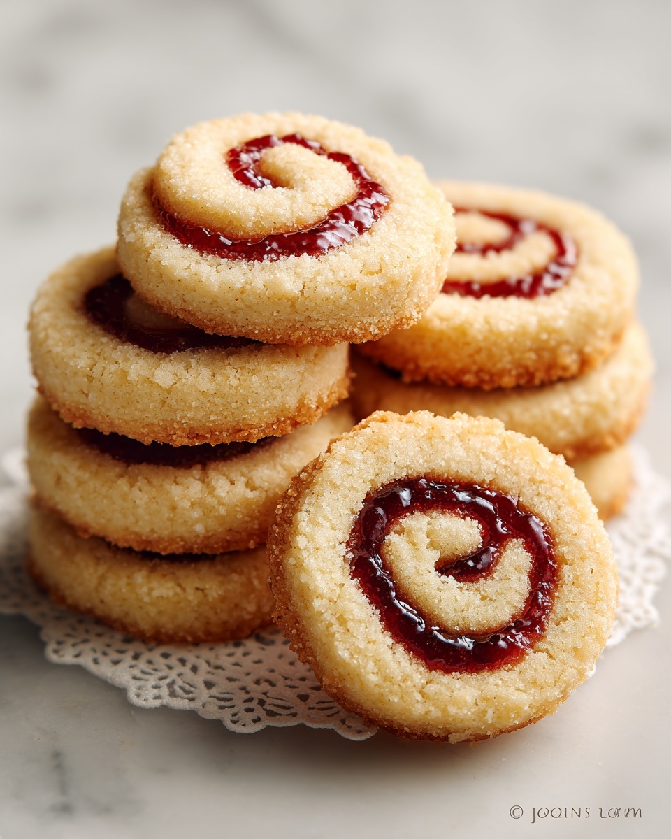 Raspberry Swirl Shortbread Cookies Recipe - Recipe Image