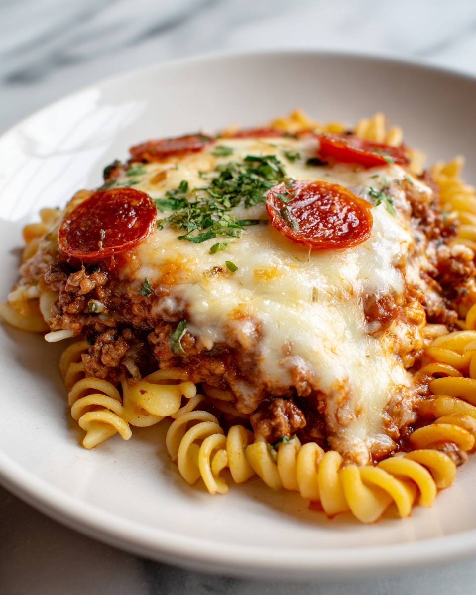 Cheesy Beef and Pepperoni Pasta Bake Recipe - Recipe Image