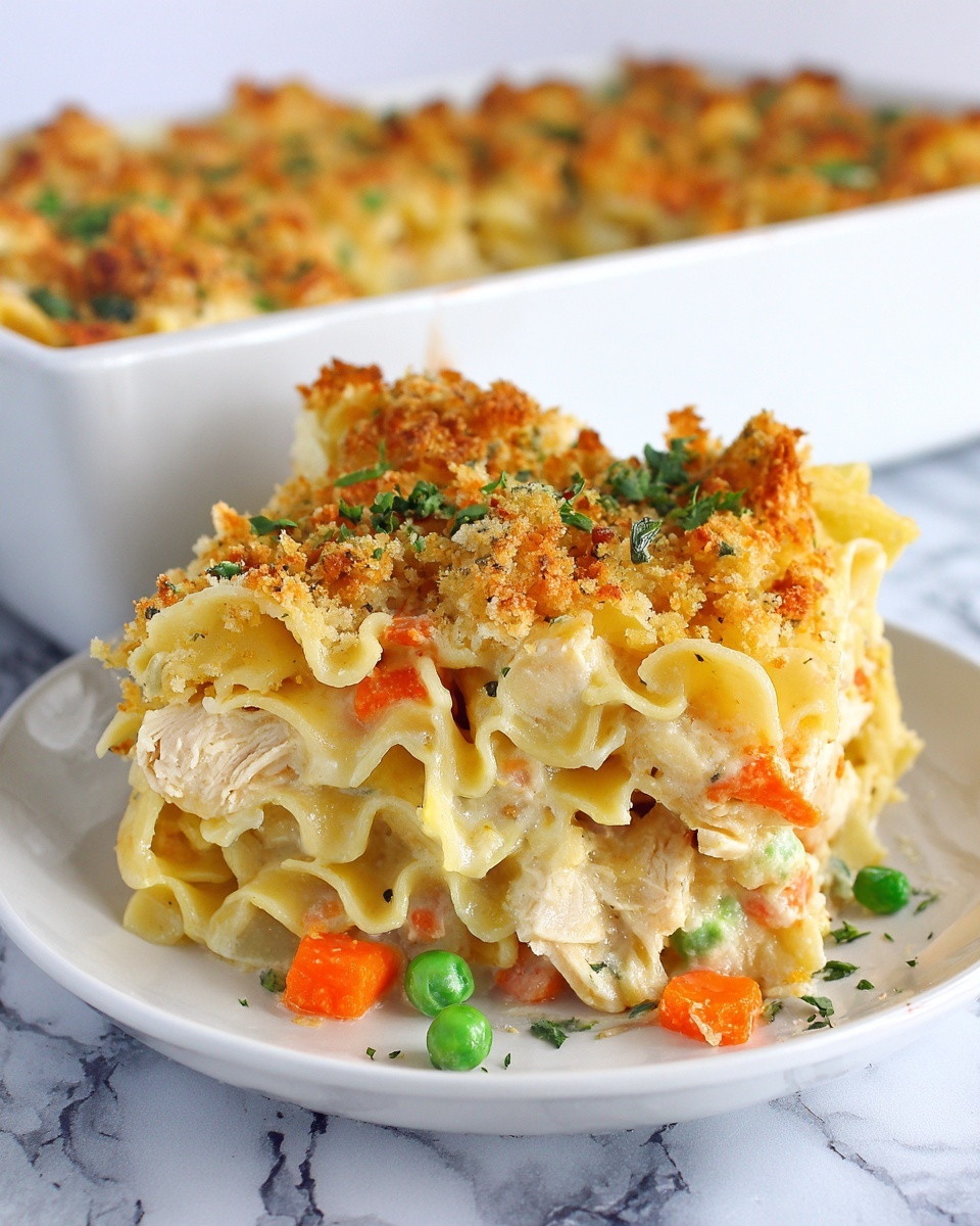 Creamy Chicken Noodle Casserole Recipe - Recipe Image