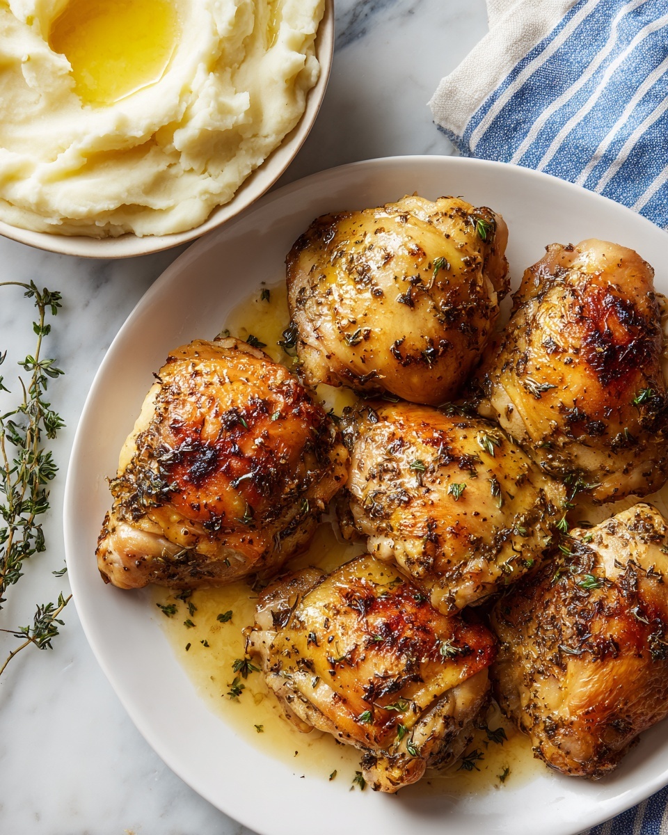 Garlic Parmesan Crispy Chicken Thighs Recipe - Recipe Image