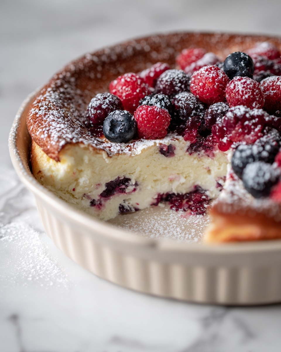 Berries & Cream Stuffed French Toast Casserole Recipe - Recipe Image