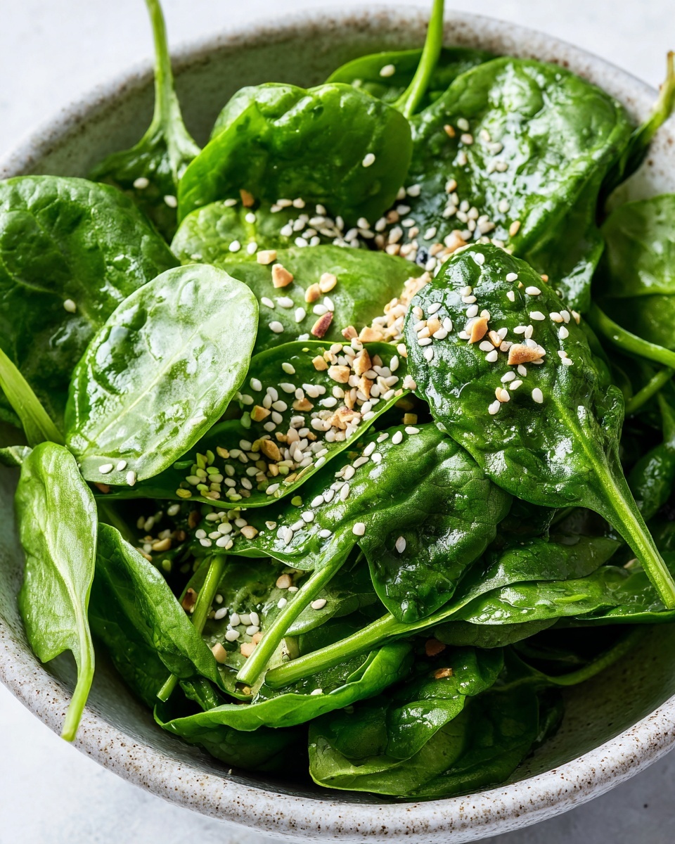 Japanese Spinach Salad with Sesame Dressing Recipe - Recipe Image