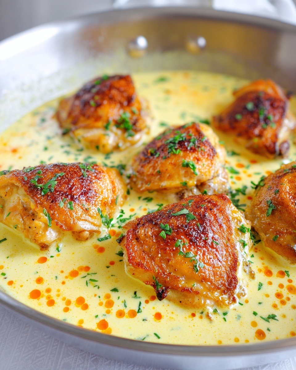 Creamy Oven-Baked Chicken Thighs Recipe - Recipe Image