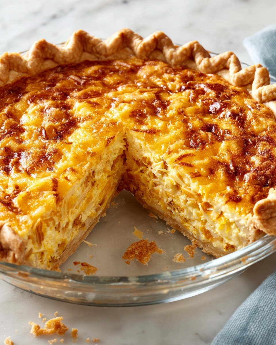 Baked Chicken Salad Pie Recipe - Recipe Image