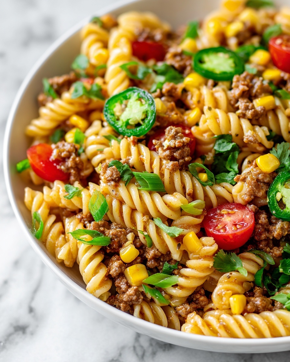 Taco Pasta Salad Recipe - Recipe Image