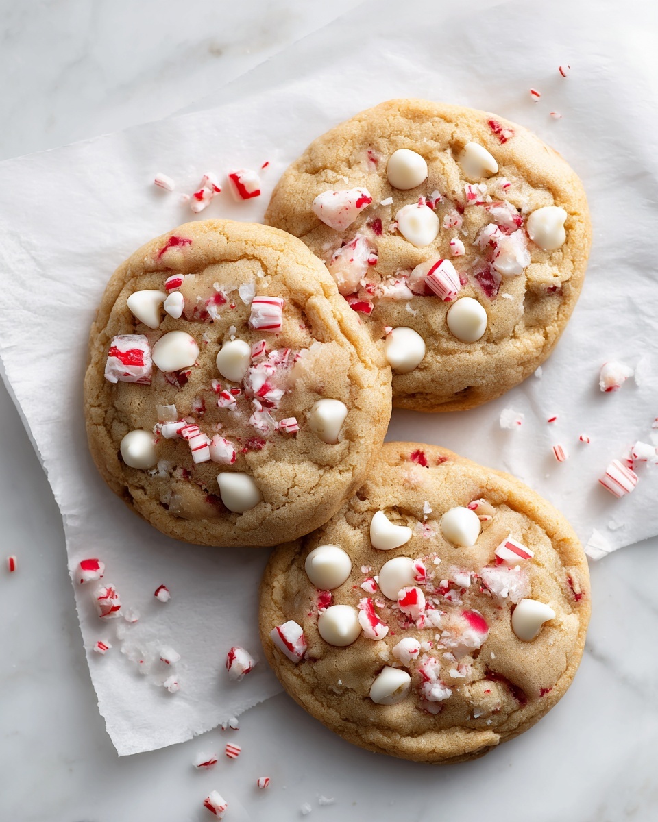 White Chocolate Candy Cane Cookies Recipe - Recipe Image